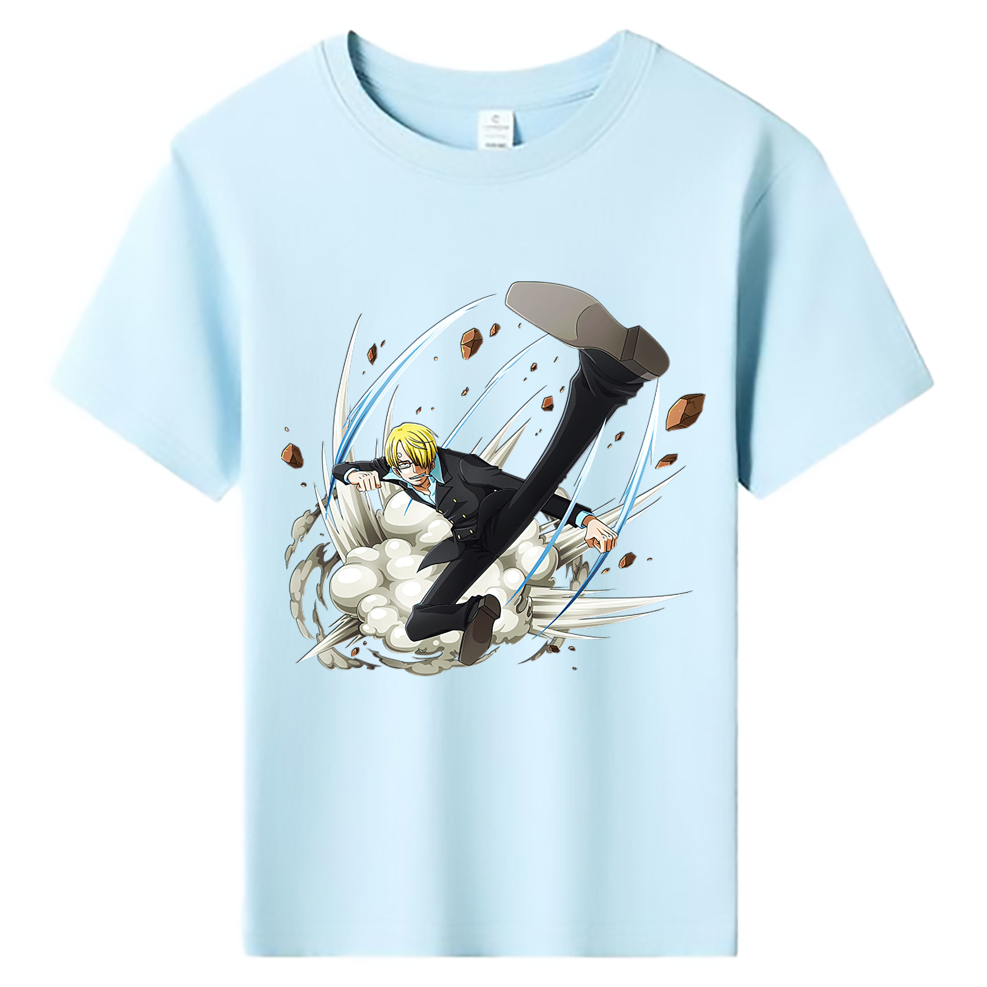 （画像用） ワンピース サンジ ONE PIECE Sanji 綿100％キッズTシャツ（フロントプリント）